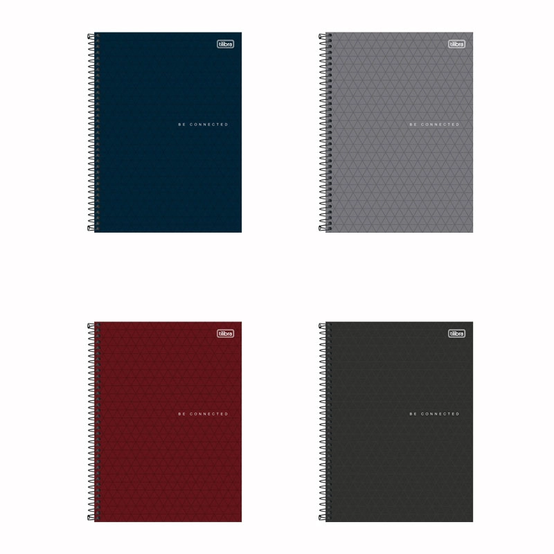 Caderno espiral capa dura universitário 10x1 160 folhas Neon Masculino Connect - Tilibra