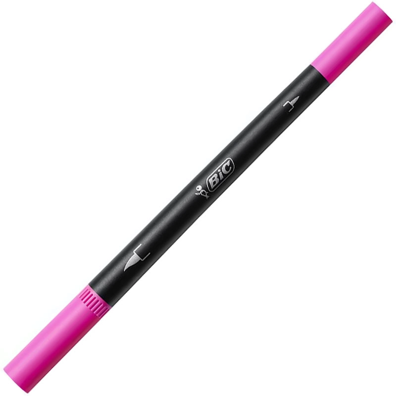 Caneta hidrográfica Dual Tip Intensity Rosa - Bic