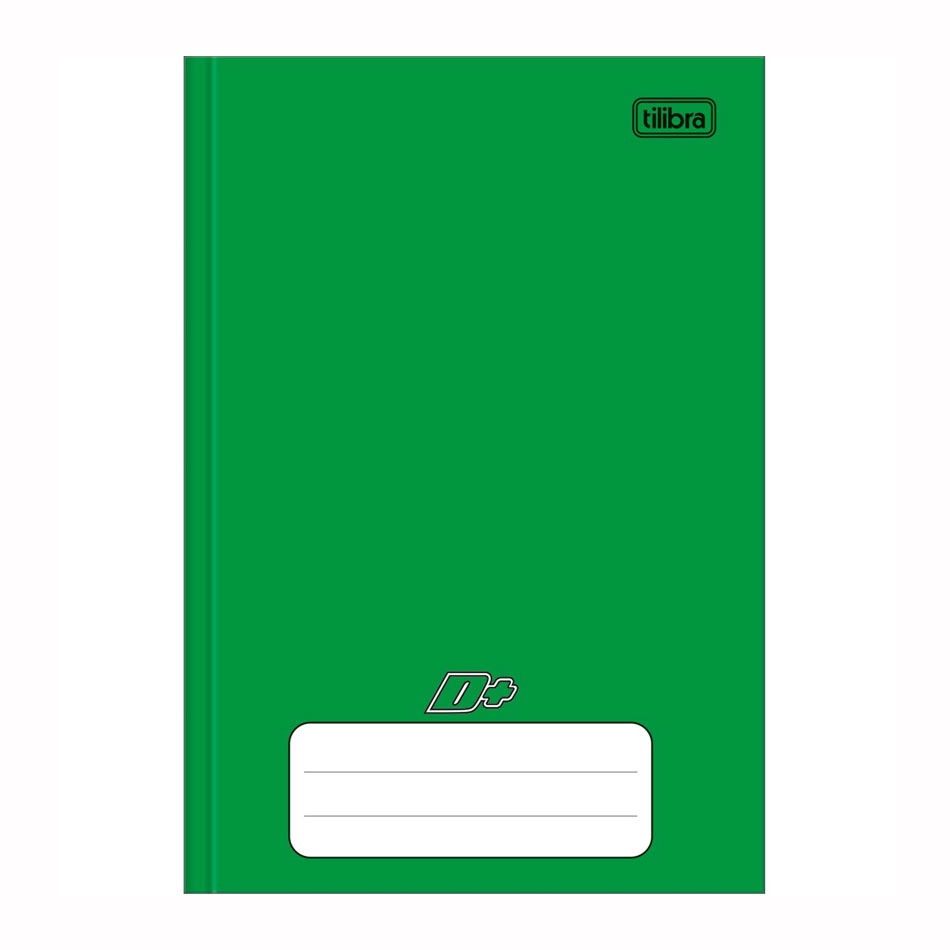 Caderno brochura capa dura 1/4 96 folhas D mais Verde - Tilibra