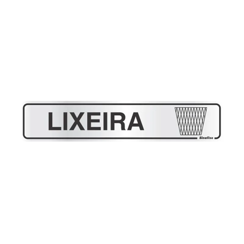 Placa de alumínio lixeira 100DI - Sinalize
