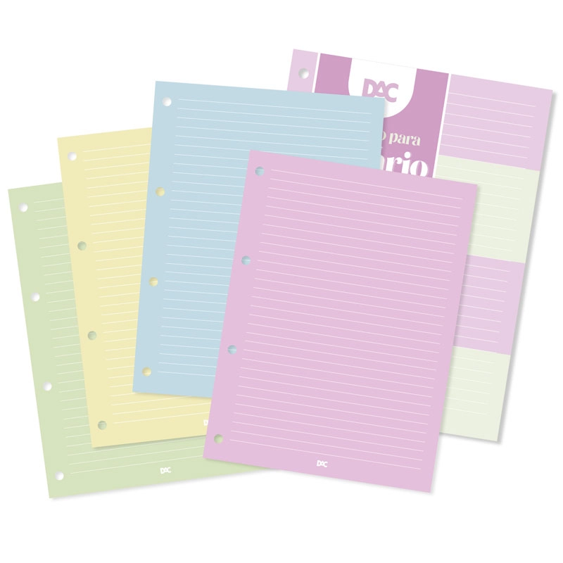 Bloco refil caderno argolado universitário 48 folhas pautado Enjoy - Dac