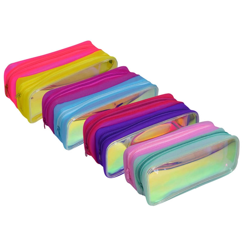 Estojo escolar duplo com zíper E216 Neon - Dac