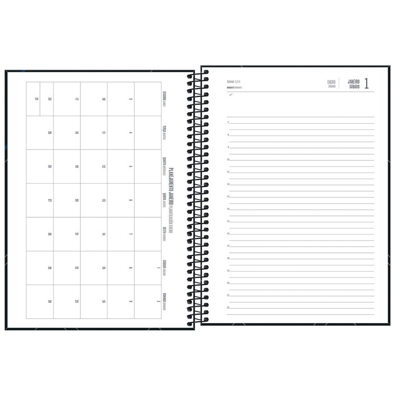 Agenda executiva espiral diária Spot 275x200mm 2026 - Tilibra