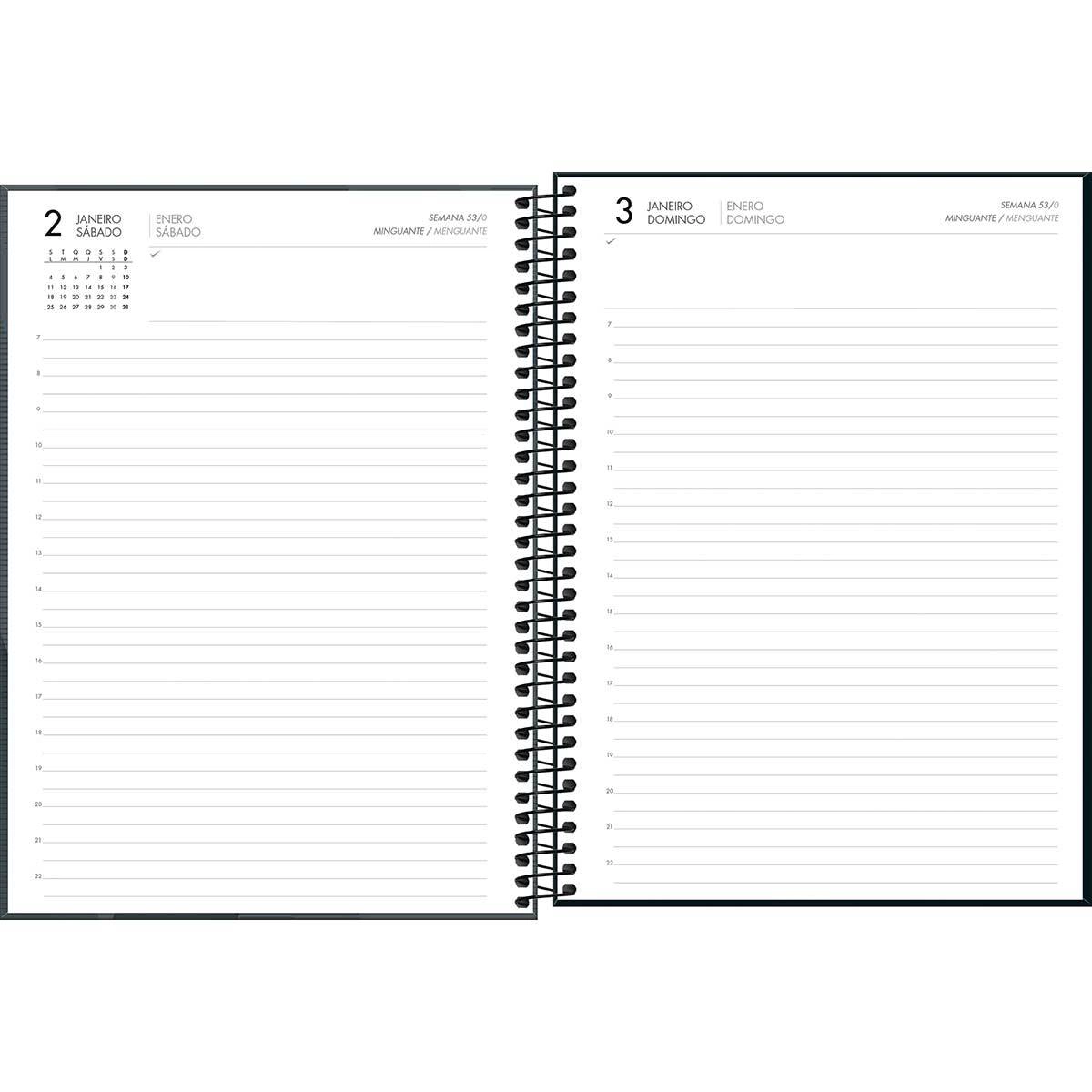 Agenda executiva espiral diária Spot Masculina 275x200mm 2027 - Tilibra