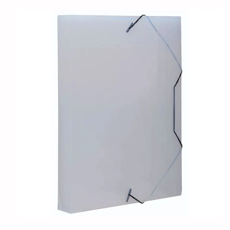 Pasta com aba elástico ofício lombo 55mm TopLine Cristal 0237.H - Dello