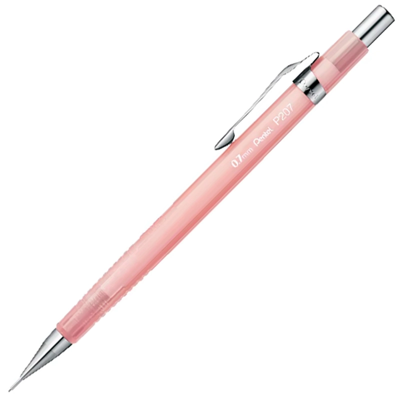 Lapiseira 0.7mm P207 Sharp Clena Rosa Transparente - Pentel