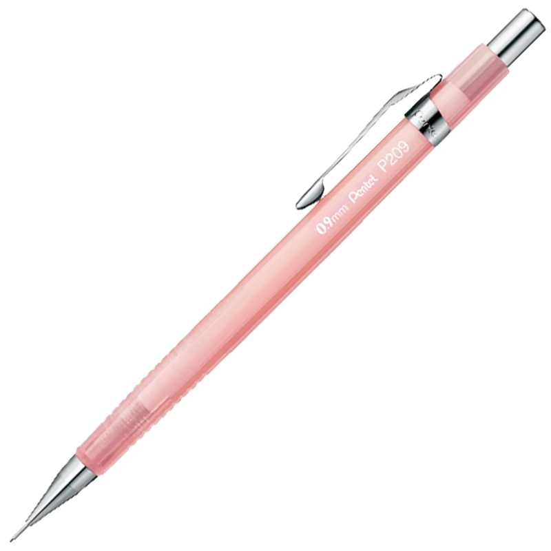 Lapiseira 0.9mm P209 Sharp Clena Rosa Transparente - Pentel