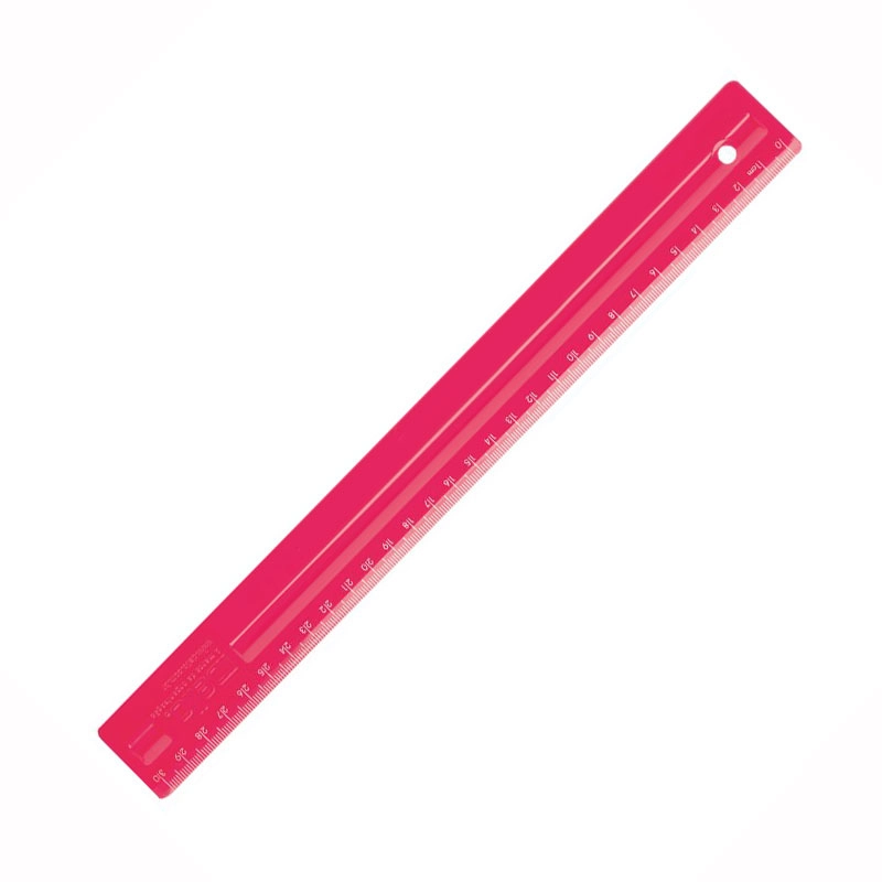 Régua plástica 30cm Full Color Pink 3115.Q - Dello