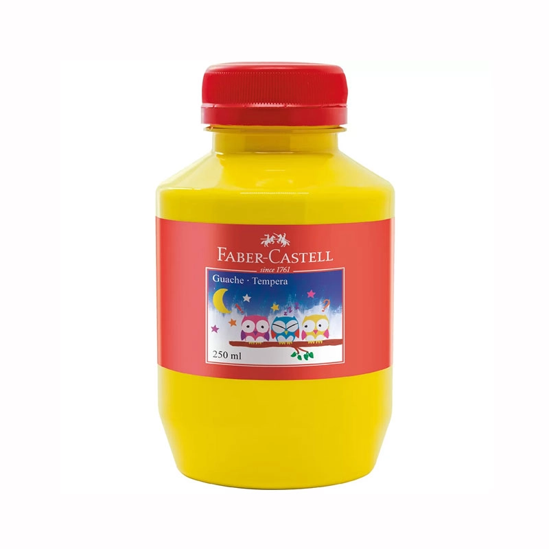 Tinta guache Amarelo 250ml - Faber-Castell