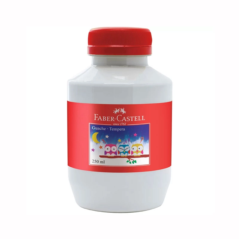 Tinta guache Branco 250ml - Faber-Castell