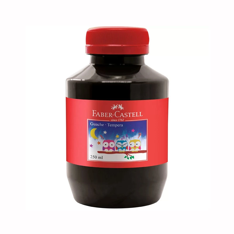 Tinta guache Preto 250ml - Faber-Castell