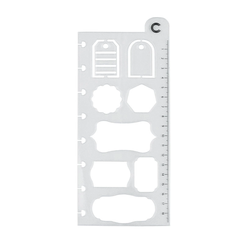 Régua Stencil 19cm CIRE0004 - Caderno Inteligente
