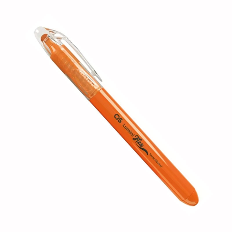 Pincel marca texto Lumini Flex Laranja Neon - Cis