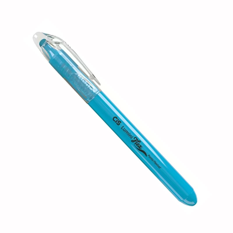 Pincel marca texto Lumini Flex Azul Neon - Cis