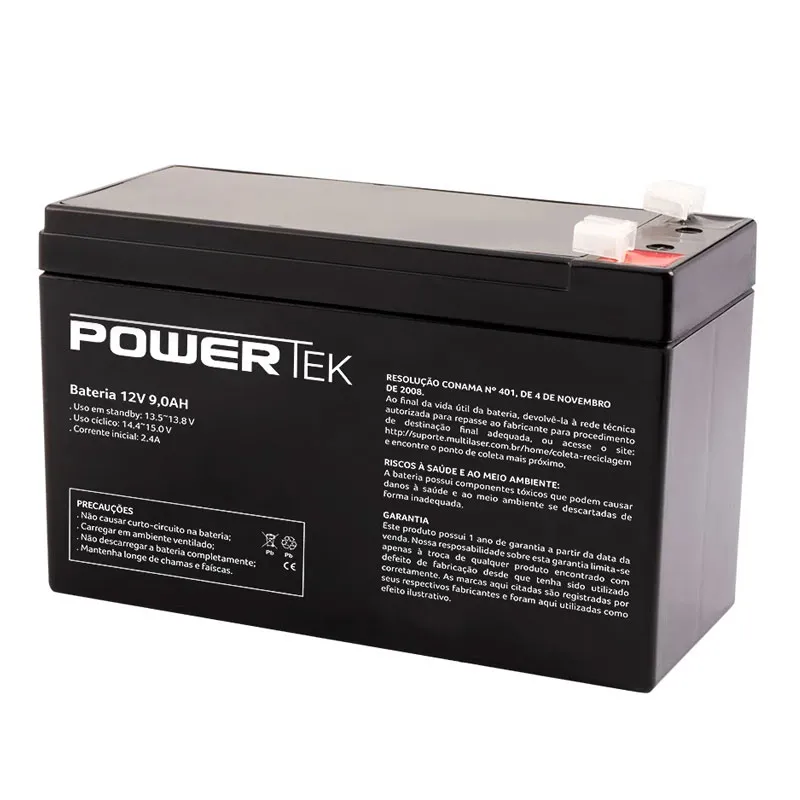 Bateria Powertek 12V 9AH Flex - EN015 - Multilaser