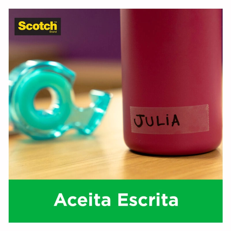 Fita mágica Scotch com suporte Azul 19mmx10m 810 - 3M