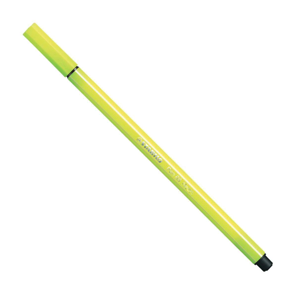 Caneta hidrográfica Ponta Sintética 68/024 - Amarelo Fluorescente - Stabilo