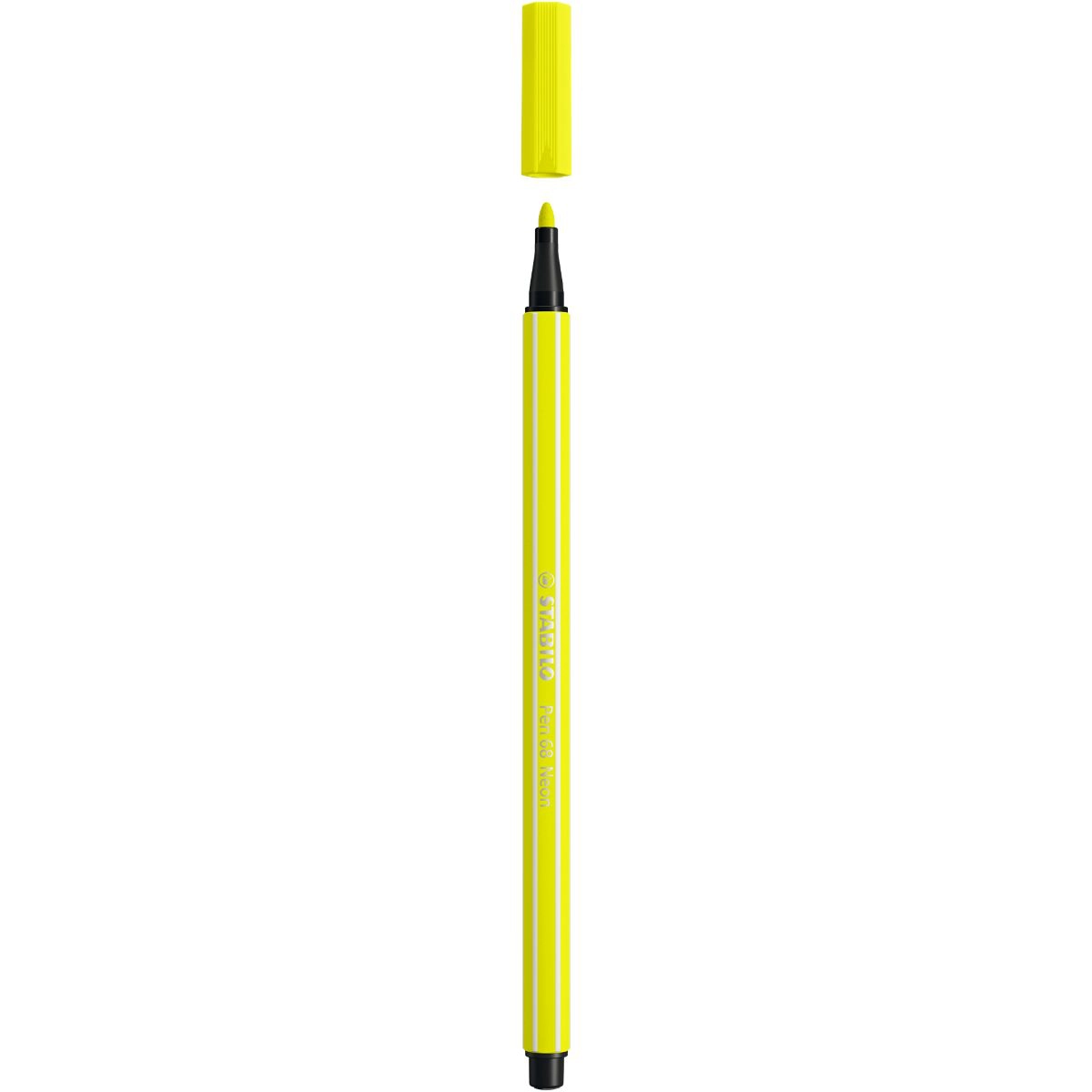 Caneta hidrográfica Ponta Sintética 68/024 - Amarelo Fluorescente - Stabilo