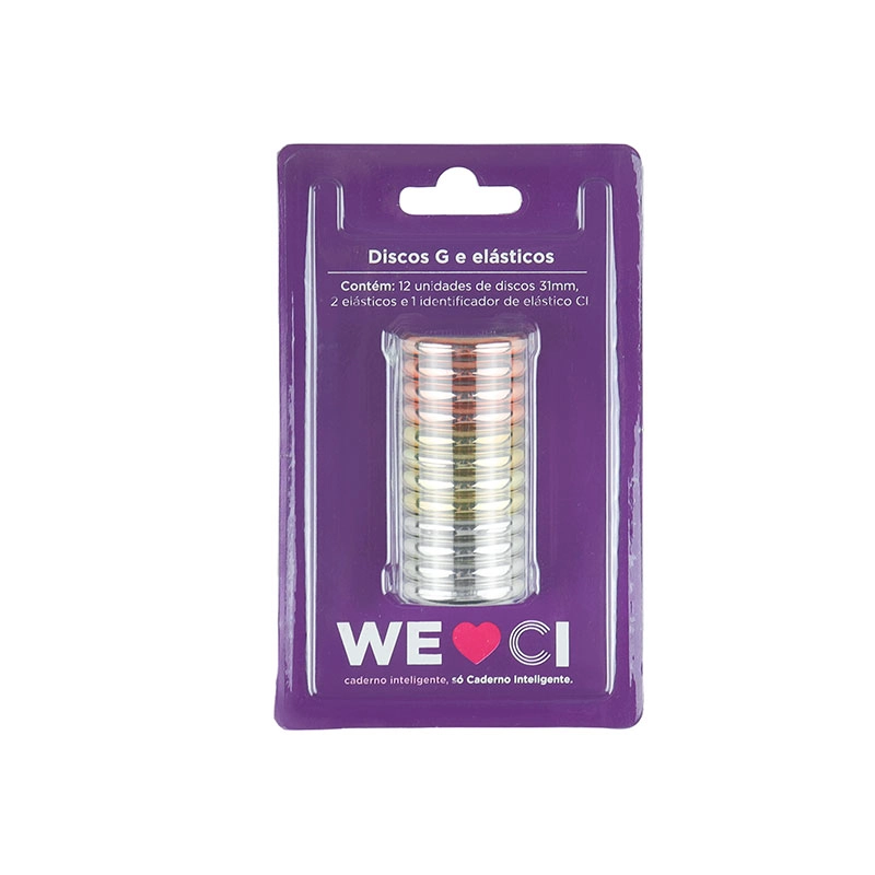 Discos e elástico caderno inteligente Treasure 31mm CI312027