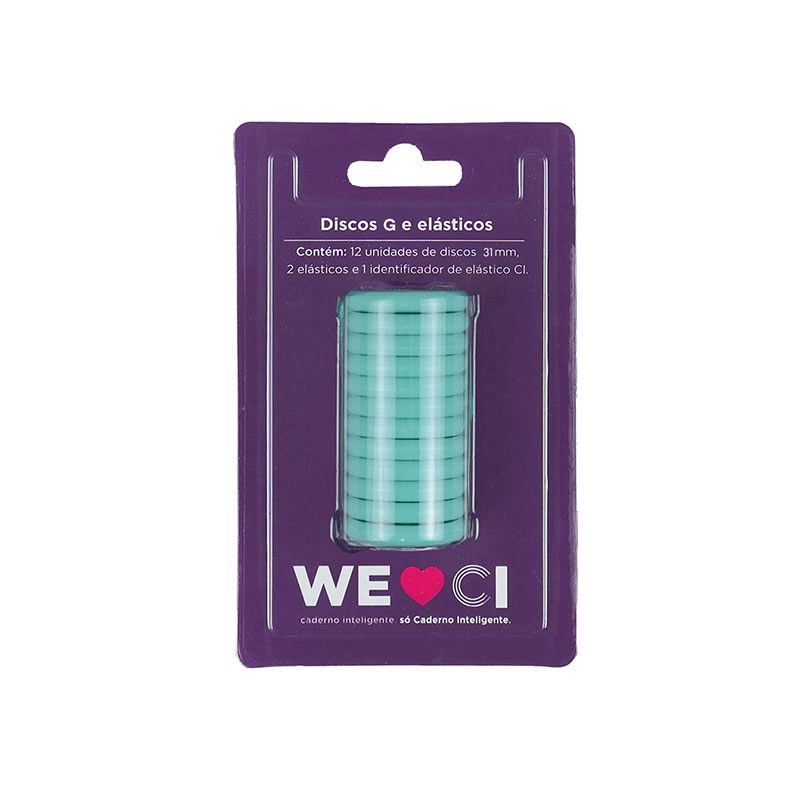 Discos e elástico caderno inteligente Aquamarine 31mm CI312030
