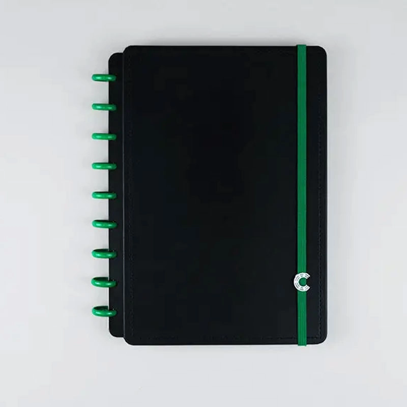 Discos e elástico caderno inteligente Verde Floresta 23mm CI231047