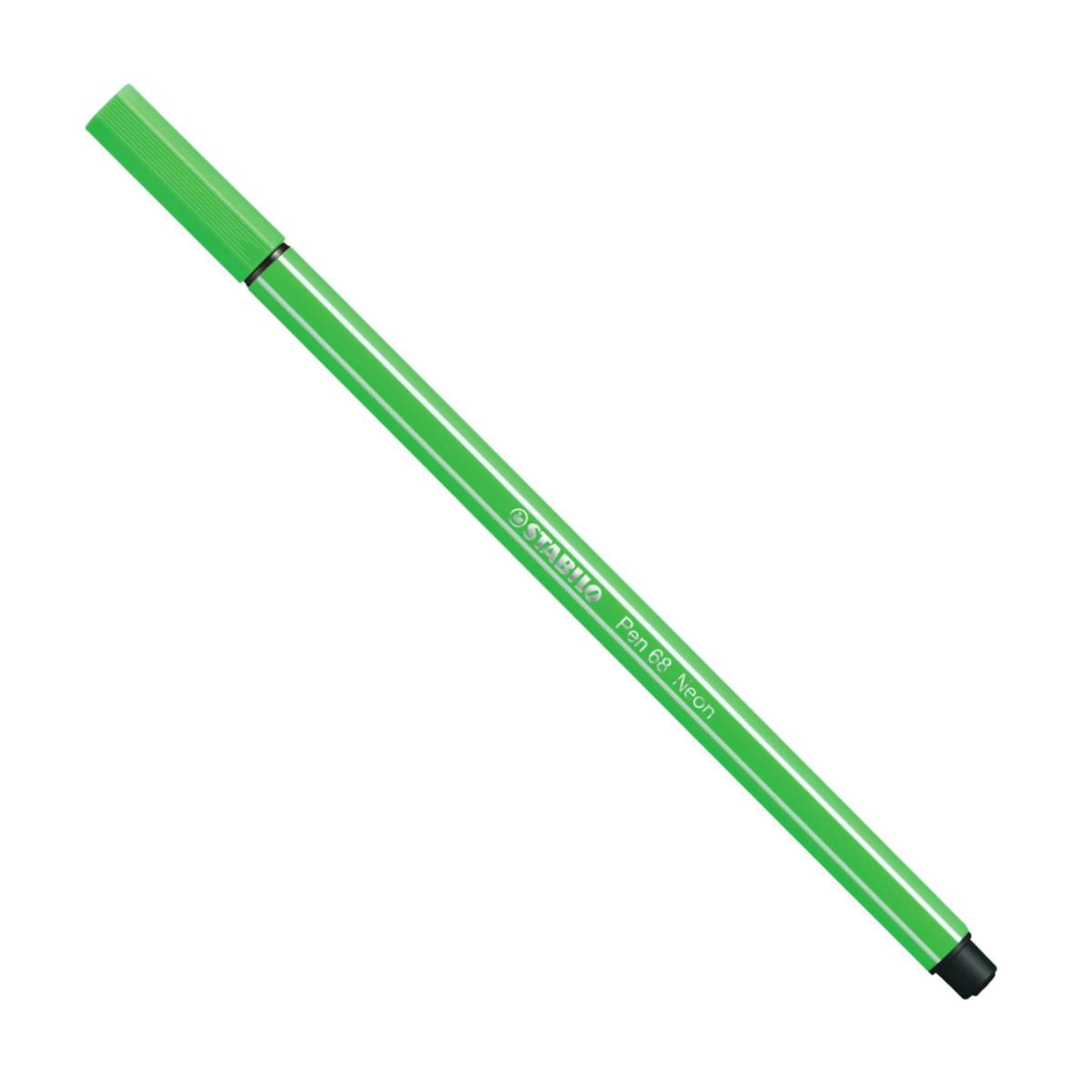 Caneta hidrográfica Ponta Sintética 68/033 - Verde Fluorescente - Stabilo