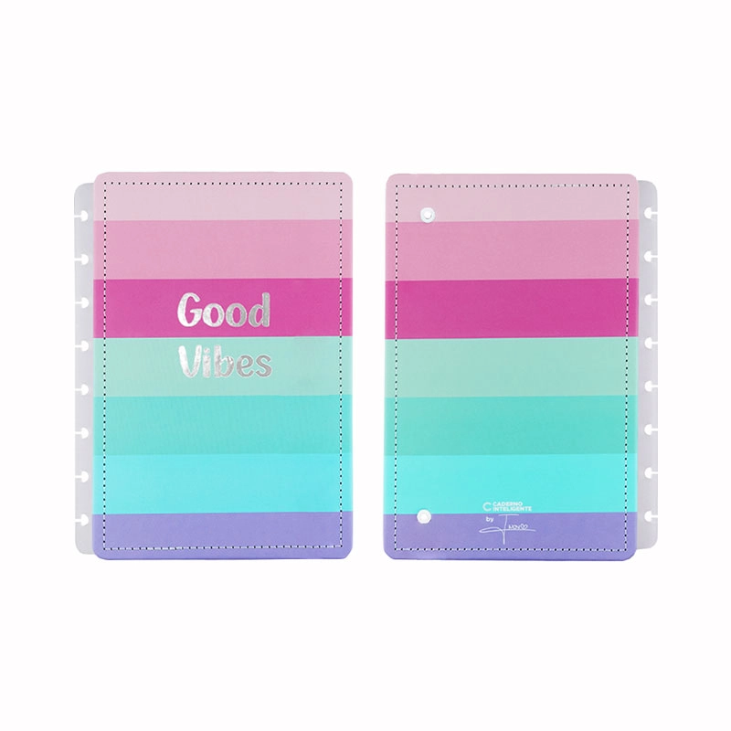 Capa e contra-capa A5 Good Vibes by Indy CICA2134 - Caderno Inteligente