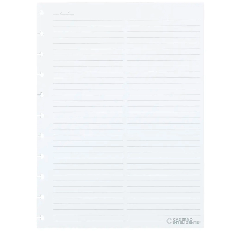 Bloco refil grande anotação 2 colunas pautado 90g com 50 folhas - CIRG4036 - Caderno Inteligente