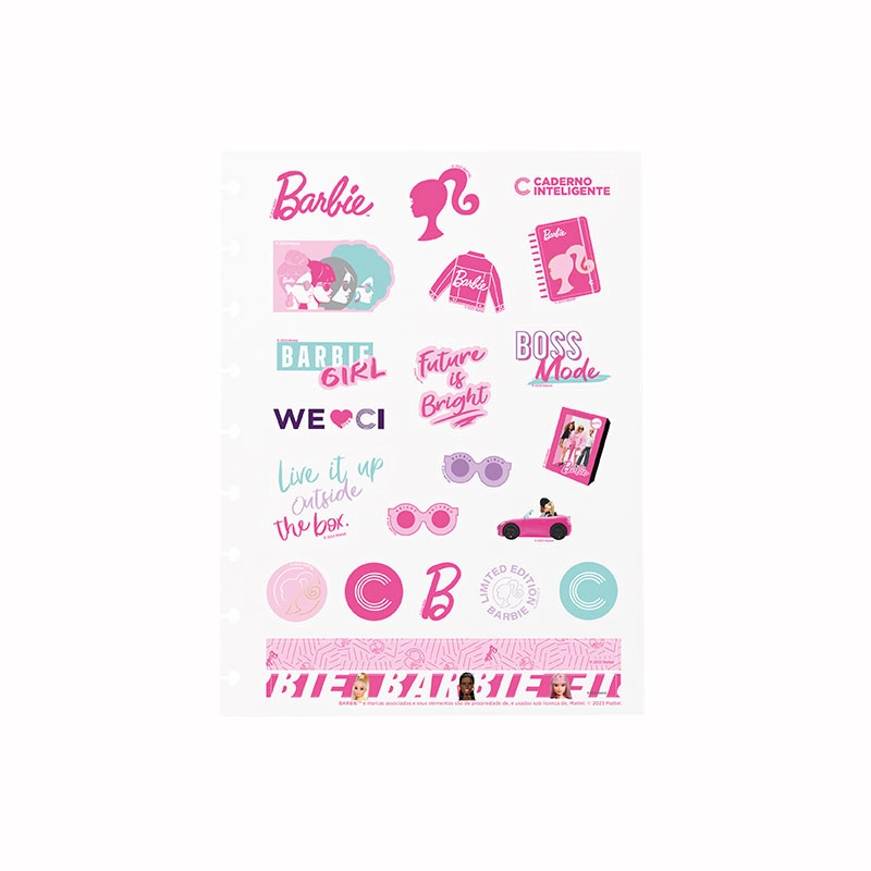 Adesivo para caderno inteligente Barbie médio - CIFA1029