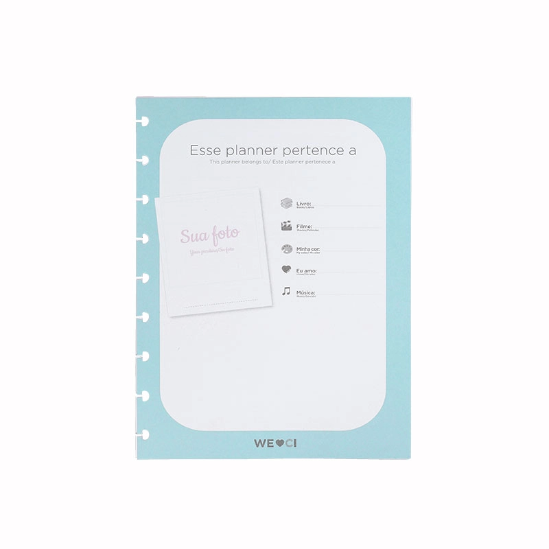 Bloco refil médio planner inteligente Piy - com 93 folhas - CIRM3034