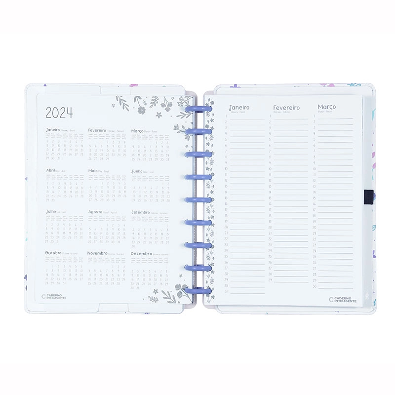 Planner médio Lilac Fields by Sof Martinss - CIMD3123 - Caderno Inteligente