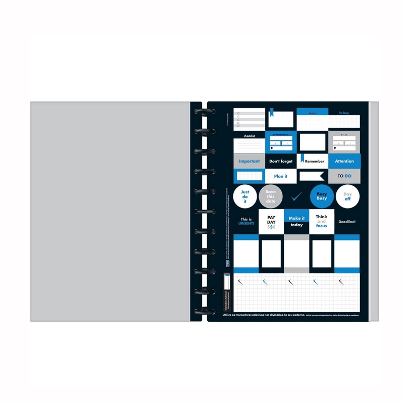 Caderno universitário Tilidisco 1x1 - 80 folhas - Académie - Tilibra