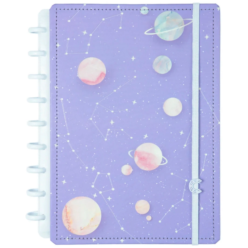 Caderno inteligente médio Purple Galaxy by Gocase - CIMD3143