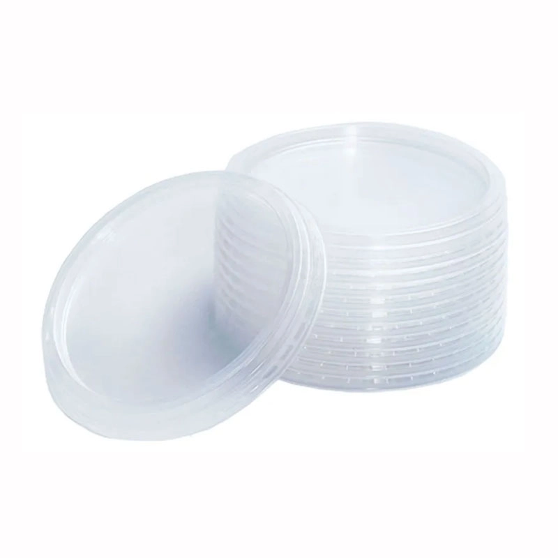 Tampa plástica descartável transparente TPL100 50und - Altacoppo