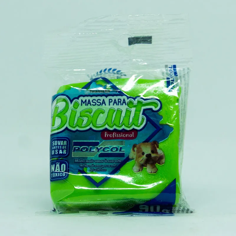 Massa de Biscuit 90g - Verde Limão - Polycol