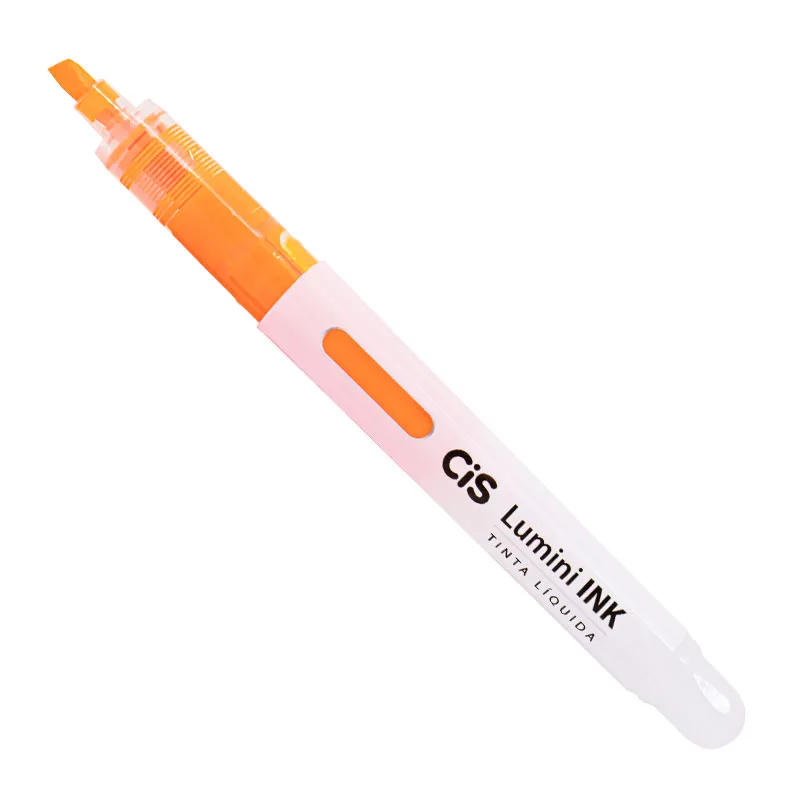 Pincel marca texto Lumini INK Tinta Líquida - Laranja - Cis