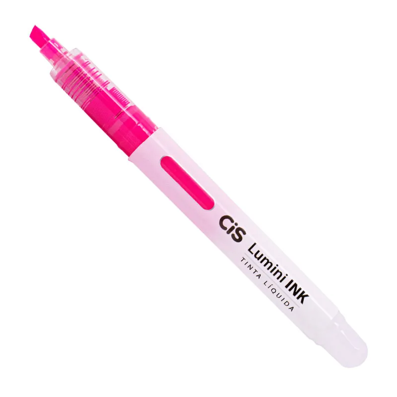 Pincel marca texto Lumini INK Tinta Líquida - Rosa - Cis