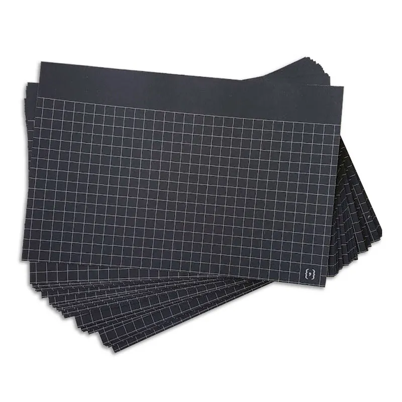 Ficha quadriculada preta 4x6 - pacote com 40 folhas - Nali