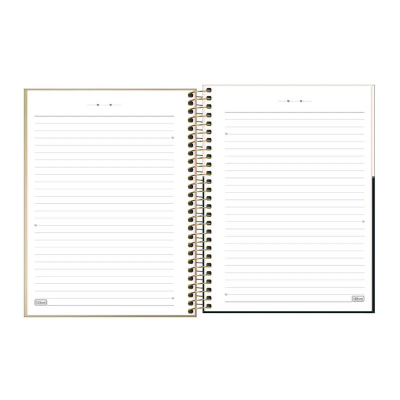 Caderno espiral capa dura colegial 1x1 80 folhas West Village Metalizado - Tilibra