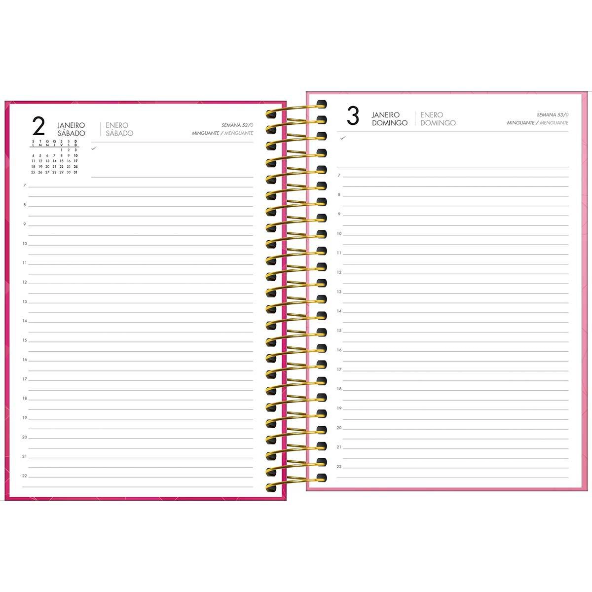 Agenda executiva espiral diária 1/4 Spot Feminina 187x129mm 2027 - Tilibra