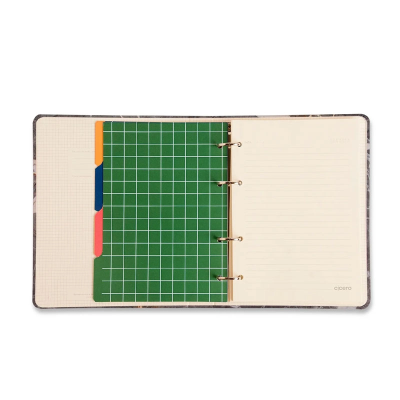 Caderno argolado criativo A5 office duo Clássica Preta - Cicero