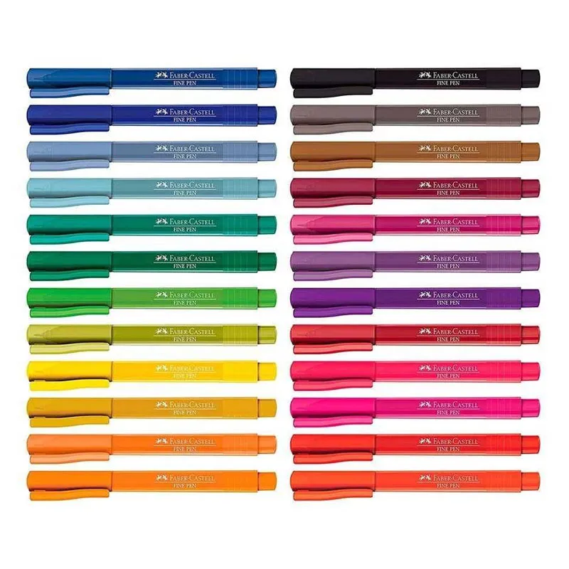 Caneta hidrográfica Fine Pen Colors 24 cores FPB/ES24ZF - Faber-Castell