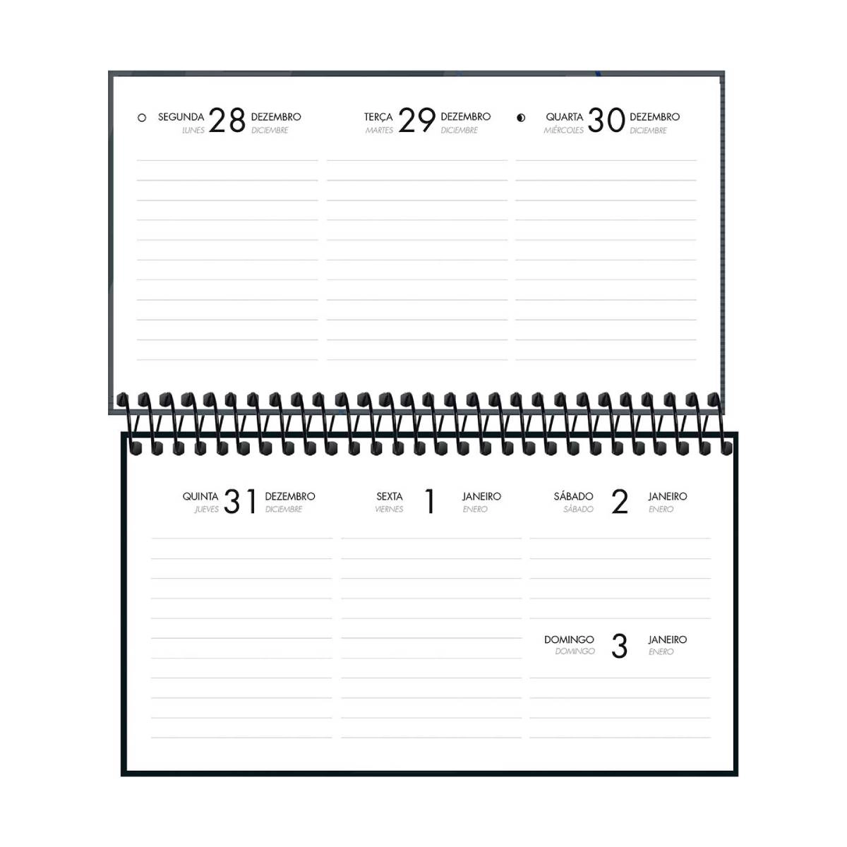 Agenda executiva espiral semanal bolso Spot 167x89mm 2027 - Tilibra
