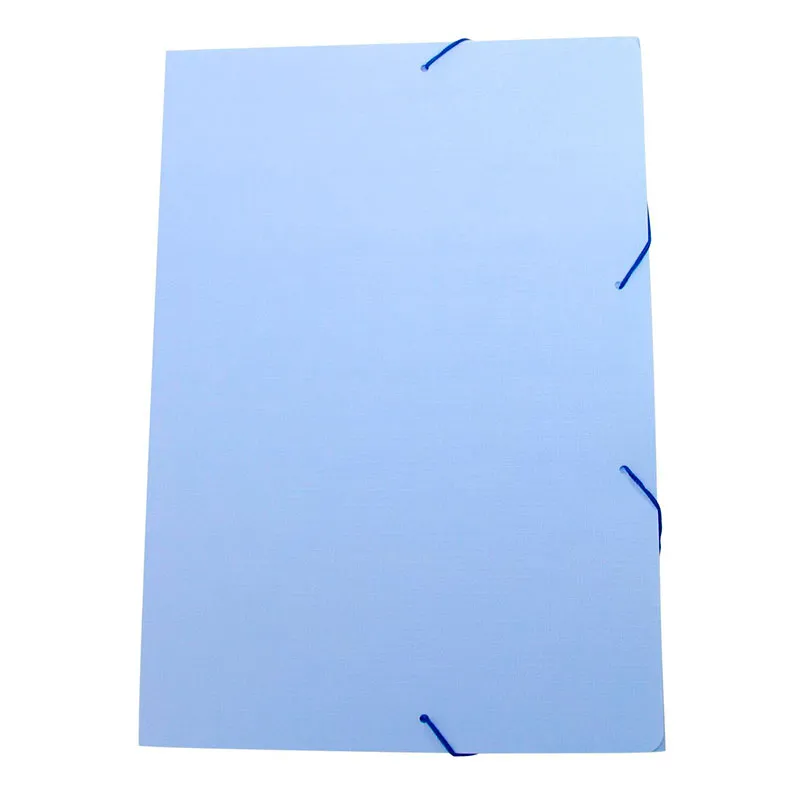 Pasta com aba elástico ofício - Linho Serena - azul pastel - 0246.BP - Dello