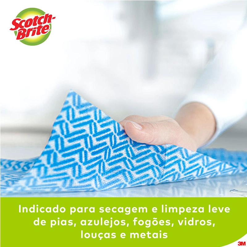 Pano multiuso Scotch Brite rosa pacote com 5 unidades - 3M