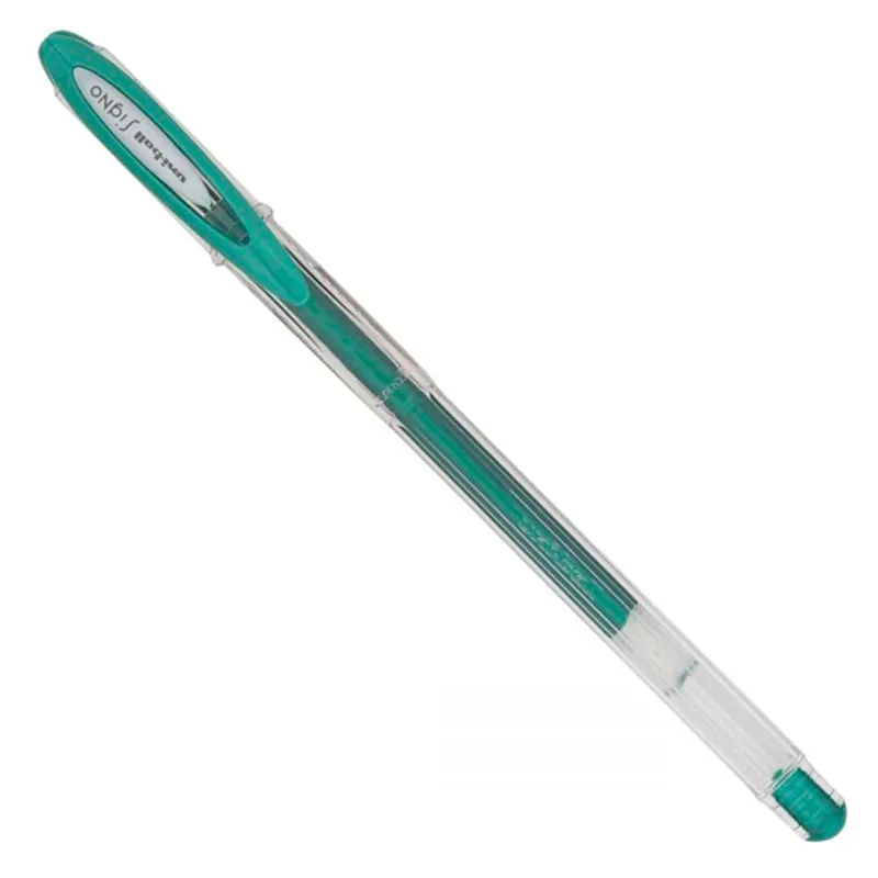 Caneta gel metálica signo 0.7mm - UM- 120NM - Verde - Uni-ball