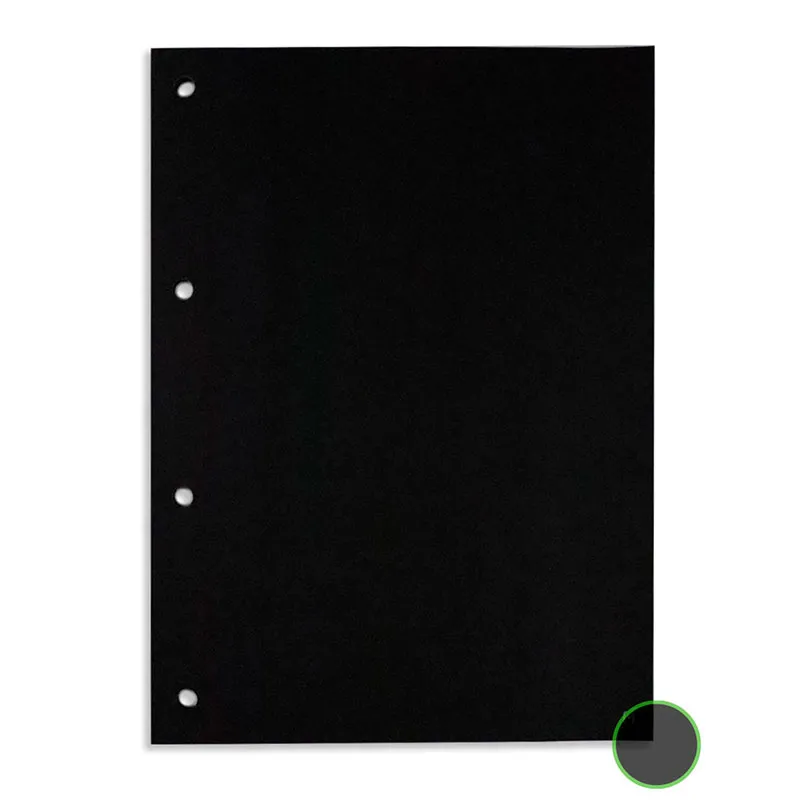 Bloco para fichário universitário sem pauta Preto 4 furos 30 fls - Nali