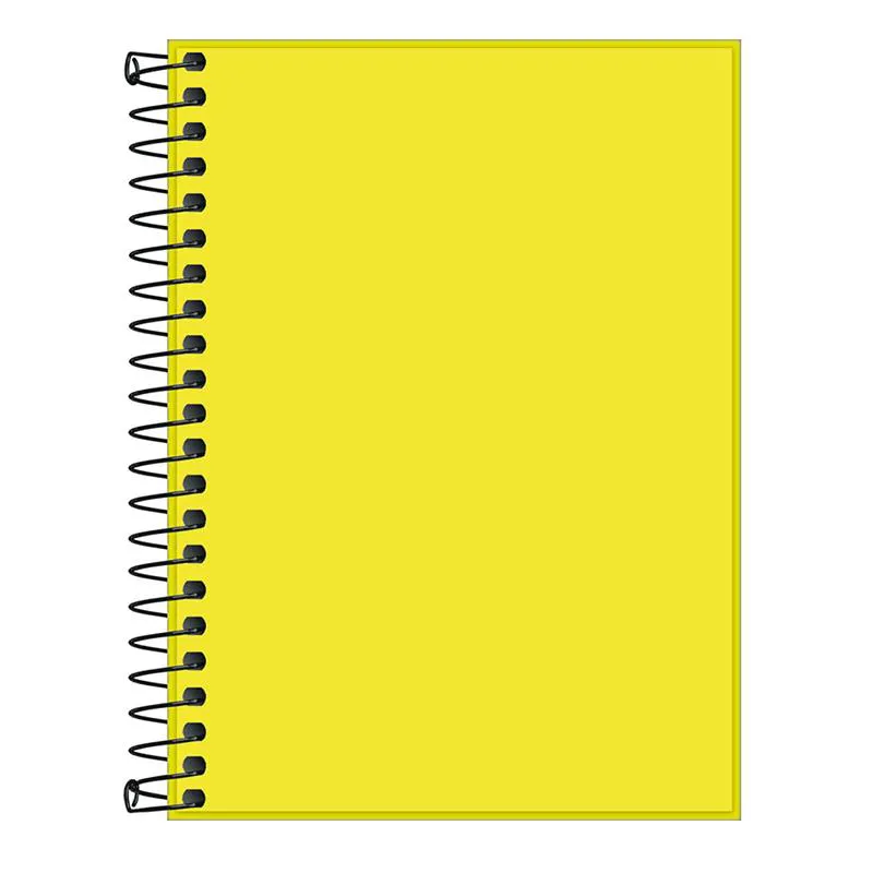 Caderneta capa plástica sem pauta 1/8 80 folhas Neon Verde Limão - Tilibra