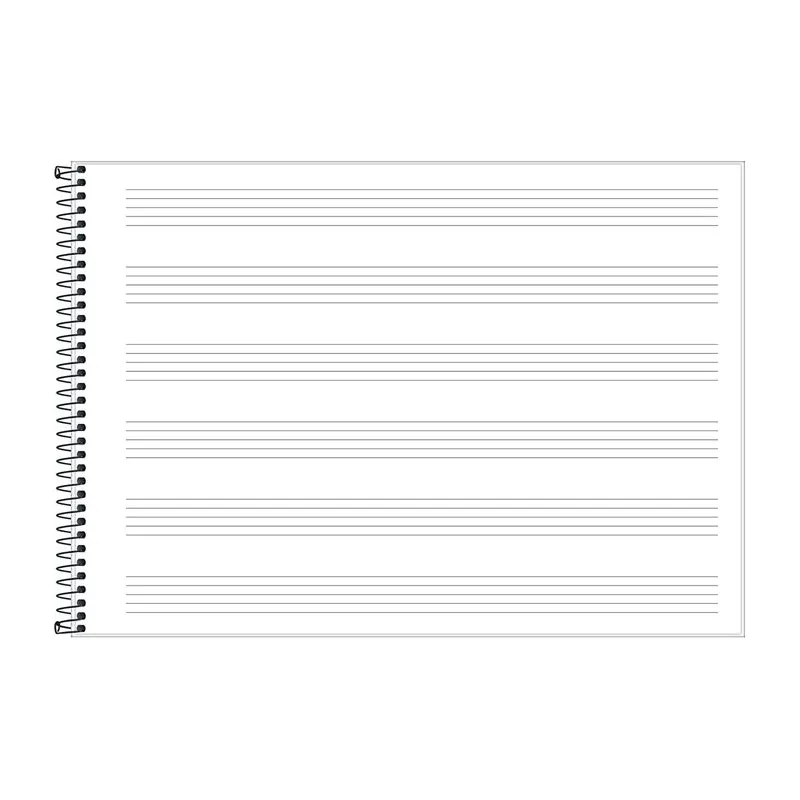 Caderno espiral capa flexível 1/4 48 folhas Música - Tilibra