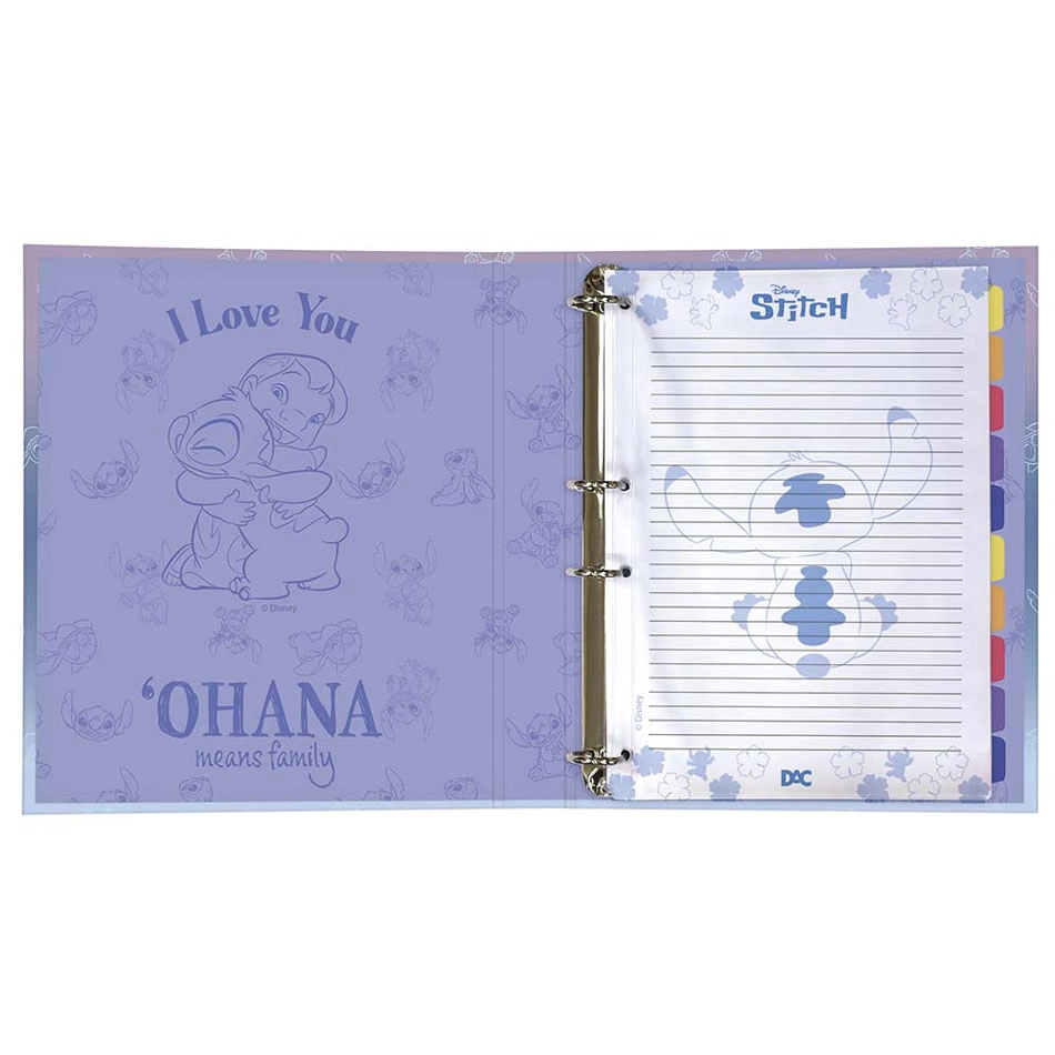 Caderno argolado colegial 48 folhas 4514 Stitch - Dac
